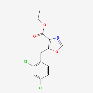 molecular formula C13H11Cl2NO3 B3295731 Ethyl 5-(2,4-dichlorobenzyl)oxazole-4-carboxylate CAS No. 888739-18-2