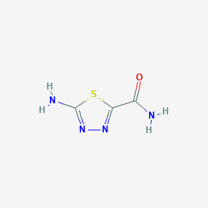 molecular formula C3H4N4OS B3295749 5-Amino-1,3,4-thiadiazole-2-carboxamide CAS No. 88947-29-9
