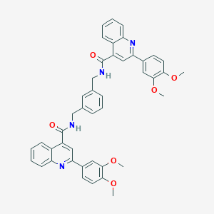 2-(3,4-dimethoxyphenyl)-N-{3-[({[2-(3,4-dimethoxyphenyl)-4-quinolinyl]carbonyl}amino)methyl]benzyl}-4-quinolinecarboxamide