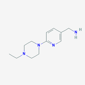 molecular formula C12H20N4 B3295771 [6-(4-乙基哌嗪-1-基)吡啶-3-基]甲胺 CAS No. 889851-57-4