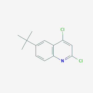 molecular formula C13H13Cl2N B3295787 Quinoline, 2,4-dichloro-6-(1,1-dimethylethyl)- CAS No. 889942-32-9