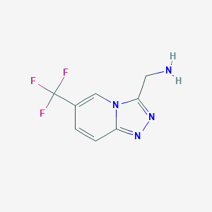 molecular formula C8H7F3N4 B3295802 [6-(Trifluoromethyl)-[1,2,4]triazolo[4,3-a]pyridin-3-yl]methanamine CAS No. 889943-45-7