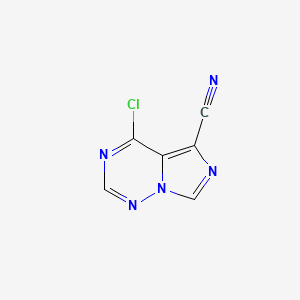 molecular formula C6H2ClN5 B3295816 4-Chloroimidazo[4,3-f][1,2,4]triazine-5-carbonitrile CAS No. 889945-83-9