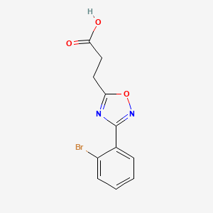 molecular formula C11H9BrN2O3 B3295819 3-[3-(2-Bromophenyl)-1,2,4-oxadiazol-5-yl]propanoic acid CAS No. 889946-79-6