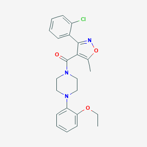 molecular formula C23H24ClN3O3 B329582 [3-(2-Chlorophenyl)-5-methyl-4-isoxazolyl][4-(2-ethoxyphenyl)piperazino]methanone 