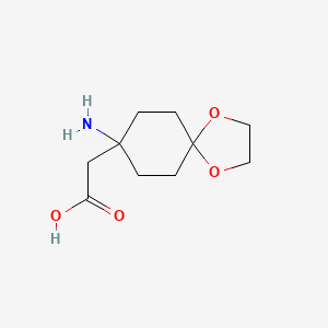 molecular formula C10H17NO4 B3295827 2-(8-Amino-1,4-dioxaspiro[4.5]decan-8-YL)acetic acid CAS No. 889949-15-9