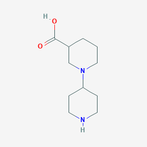 molecular formula C11H20N2O2 B3295829 1,4'-Bipiperidine-3-carboxylic acid CAS No. 889950-72-5
