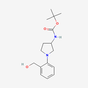 molecular formula C16H24N2O3 B3295847 [1-(2-Hydroxymethylphenyl)pyrrolidin-3-yl]carbamic acid tert-butyl ester CAS No. 889956-27-8