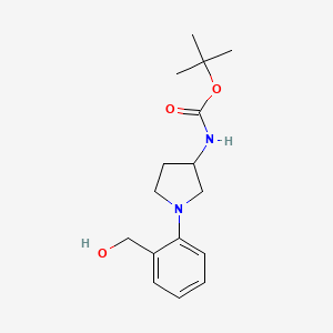 molecular formula C16H24N2O3 B3295847 [1-(2-Hydroxymethyl-phenyl)-pyrrolidin-3-yl]-carbamic acid tert-butyl ester CAS No. 889956-27-8