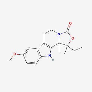 molecular formula C18H22N2O3 B3295850 1-ethyl-8-methoxy-1,11b-dimethyl-5,6,11,11b-tetrahydro-1H-[1,3]oxazolo[3',4':1,2]pyrido[3,4-b]indol-3-one CAS No. 889972-90-1