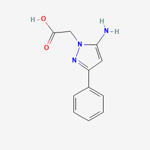 molecular formula C11H11N3O2 B3295862 2-(5-amino-3-phenyl-1H-pyrazol-1-yl)acetic acid CAS No. 890014-48-9