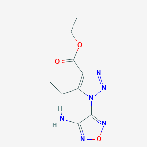ethyl 1-(4-amino-1,2,5-oxadiazol-3-yl)-5-ethyl-1H-1,2,3-triazole-4-carboxylate