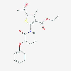 Ethyl 5-acetyl-4-methyl-2-[(2-phenoxybutanoyl)amino]-3-thiophenecarboxylate