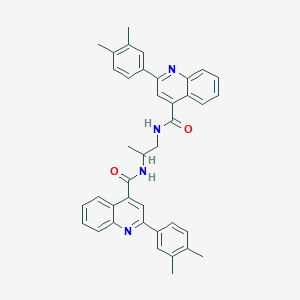 molecular formula C39H36N4O2 B329592 2-(3,4-dimethylphenyl)-N-[2-({[2-(3,4-dimethylphenyl)-4-quinolinyl]carbonyl}amino)-1-methylethyl]-4-quinolinecarboxamide 