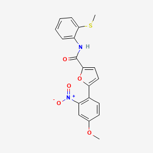 molecular formula C19H16N2O5S B3295920 5-(4-methoxy-2-nitrophenyl)-N-[2-(methylsulfanyl)phenyl]furan-2-carboxamide CAS No. 890645-77-9
