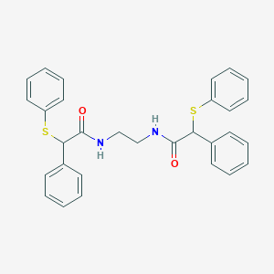 molecular formula C30H28N2O2S2 B329593 2-phenyl-N-(2-{[phenyl(phenylsulfanyl)acetyl]amino}ethyl)-2-(phenylsulfanyl)acetamide 