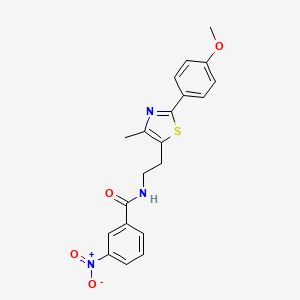 molecular formula C20H19N3O4S B3295933 N-{2-[2-(4-methoxyphenyl)-4-methyl-1,3-thiazol-5-yl]ethyl}-3-nitrobenzamide CAS No. 890955-41-6