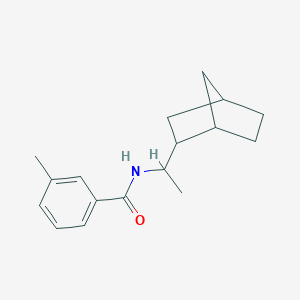 molecular formula C17H23NO B329594 N-(1-bicyclo[2.2.1]hept-2-ylethyl)-3-methylbenzamide 