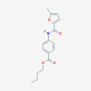 molecular formula C17H19NO4 B329598 Butyl 4-[(5-methyl-2-furoyl)amino]benzoate 