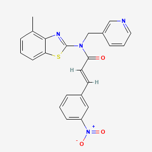 molecular formula C23H18N4O3S B3295982 (E)-N-(4-methylbenzo[d]thiazol-2-yl)-3-(3-nitrophenyl)-N-(pyridin-3-ylmethyl)acrylamide CAS No. 891114-14-0