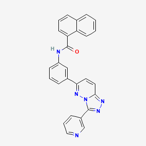 molecular formula C27H18N6O B3295999 N-{3-[3-(pyridin-3-yl)-[1,2,4]triazolo[4,3-b]pyridazin-6-yl]phenyl}naphthalene-1-carboxamide CAS No. 891118-76-6
