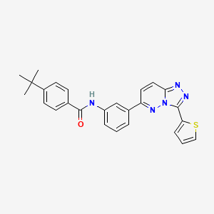 4-(tert-butyl)-N-(3-(3-(thiophen-2-yl)-[1,2,4]triazolo[4,3-b]pyridazin-6-yl)phenyl)benzamide