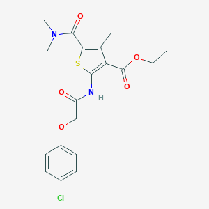 molecular formula C19H21ClN2O5S B329603 Ethyl 2-{[(4-chlorophenoxy)acetyl]amino}-5-(dimethylcarbamoyl)-4-methylthiophene-3-carboxylate 