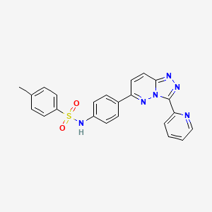 molecular formula C23H18N6O2S B3296038 4-methyl-N-(4-(3-(pyridin-2-yl)-[1,2,4]triazolo[4,3-b]pyridazin-6-yl)phenyl)benzenesulfonamide CAS No. 891130-24-8