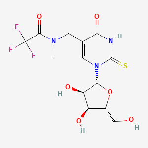 molecular formula C13H16F3N3O6S B3296046 N-[[1-[(2R,3R,4S,5R)-3,4-Dihydroxy-5-(hydroxymethyl)oxolan-2-yl]-4-oxo-2-sulfanylidenepyrimidin-5-yl]methyl]-2,2,2-trifluoro-N-methylacetamide CAS No. 89128-99-4