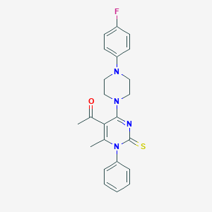 1-{4-[4-(4-Fluorophenyl)-1-piperazinyl]-6-methyl-1-phenyl-2-thioxo-1,2-dihydro-5-pyrimidinyl}ethanone