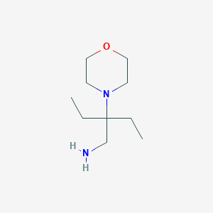 molecular formula C10H22N2O B3296091 4-[3-(氨基甲基)戊-3-基]吗啉 CAS No. 891647-39-5