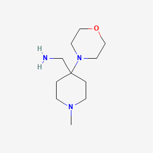 molecular formula C11H23N3O B3296098 [1-Methyl-4-(morpholin-4-yl)piperidin-4-yl]methanamine CAS No. 891652-15-6