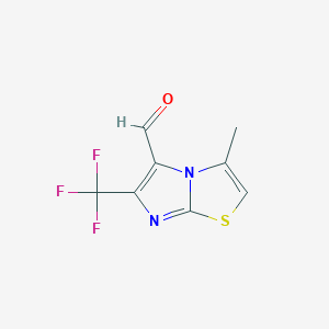 molecular formula C8H5F3N2OS B3296105 3-Methyl-6-(trifluoromethyl)imidazo[2,1-b]thiazole-5-carbaldehyde CAS No. 891670-10-3