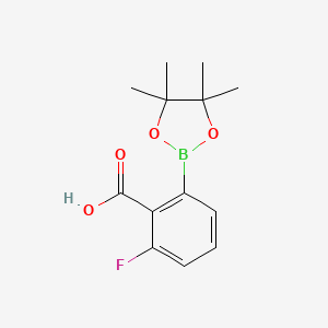 molecular formula C13H16BFO4 B3296112 2-Fluoro-6-(4,4,5,5-tetramethyl-1,3,2-dioxaborolan-2-YL)benzoic acid CAS No. 891843-32-6