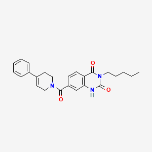molecular formula C25H27N3O3 B3296116 3-pentyl-7-[(4-phenyl-3,6-dihydropyridin-1(2H)-yl)carbonyl]quinazoline-2,4(1H,3H)-dione CAS No. 892265-74-6