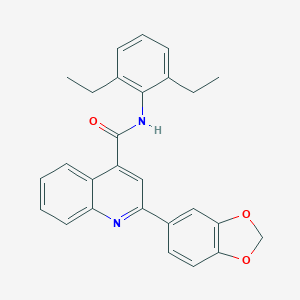 molecular formula C27H24N2O3 B329613 2-(1,3-benzodioxol-5-yl)-N-(2,6-diethylphenyl)-4-quinolinecarboxamide 