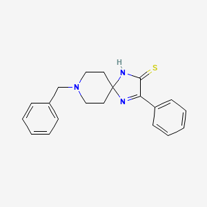 molecular formula C20H21N3S B3296150 8-Benzyl-3-phenyl-1,4,8-triazaspiro[4.5]dec-3-ene-2-thione CAS No. 892299-34-2