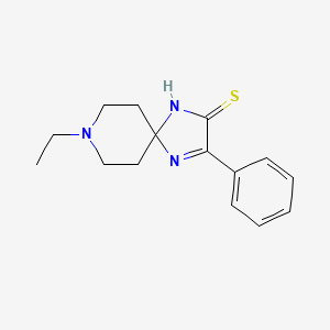 molecular formula C15H19N3S B3296158 8-Ethyl-3-phenyl-1,4,8-triazaspiro[4.5]dec-3-ene-2-thione CAS No. 892299-58-0