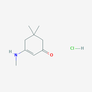 molecular formula C9H16ClNO B3296170 2-Cyclohexen-1-one, 5,5-dimethyl-3-(methylamino)-, hydrochloride CAS No. 89237-10-5