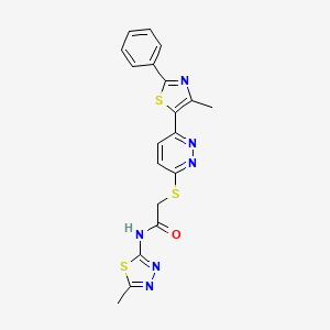 N-(5-Methyl-1,3,4-thiadiazol-2-YL)-2-{[6-(4-methyl-2-phenyl-1,3-thiazol-5-YL)pyridazin-3-YL]sulfanyl}acetamide