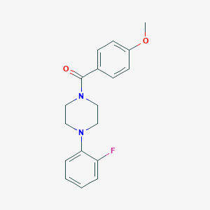 molecular formula C18H19FN2O2 B329621 1-(2-Fluorophenyl)-4-(4-methoxybenzoyl)piperazine 