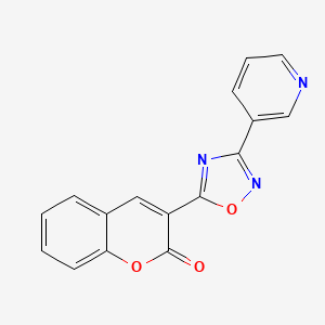 molecular formula C16H9N3O3 B3296228 3-(3-pyridin-3-yl-1,2,4-oxadiazol-5-yl)-2H-chromen-2-one CAS No. 892754-58-4