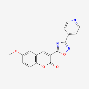 6-methoxy-3-(3-pyridin-4-yl-1,2,4-oxadiazol-5-yl)-2H-chromen-2-one