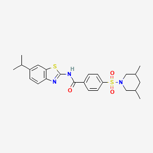 4-((3,5-dimethylpiperidin-1-yl)sulfonyl)-N-(6-isopropylbenzo[d]thiazol-2-yl)benzamide