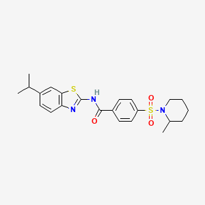 N-(6-isopropylbenzo[d]thiazol-2-yl)-4-((2-methylpiperidin-1-yl)sulfonyl)benzamide
