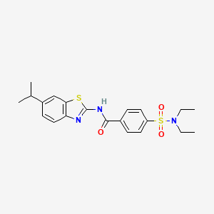 molecular formula C21H25N3O3S2 B3296278 4-(N,N-diethylsulfamoyl)-N-(6-isopropylbenzo[d]thiazol-2-yl)benzamide CAS No. 892853-97-3