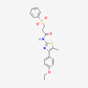 3-(benzenesulfonyl)-N-[4-(4-ethoxyphenyl)-5-methyl-1,3-thiazol-2-yl]propanamide