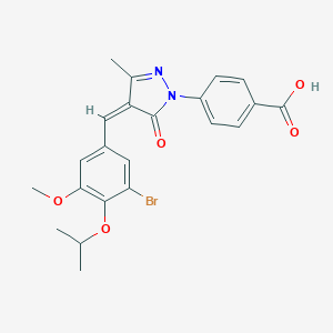 4-[4-(3-bromo-4-isopropoxy-5-methoxybenzylidene)-3-methyl-5-oxo-4,5-dihydro-1H-pyrazol-1-yl]benzoic acid