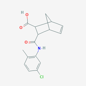 molecular formula C16H16ClNO3 B329632 3-[(5-Chloro-2-methylanilino)carbonyl]bicyclo[2.2.1]hept-5-ene-2-carboxylic acid 