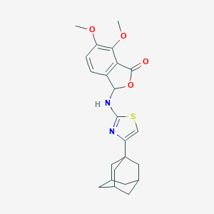 molecular formula C23H26N2O4S B329638 3-{[4-(1-adamantyl)-1,3-thiazol-2-yl]amino}-6,7-dimethoxy-2-benzofuran-1(3H)-one 
